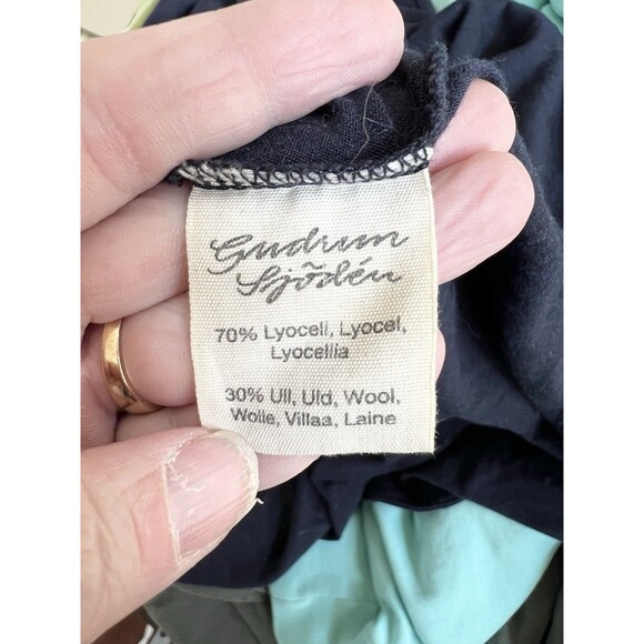 Gudrun Sjoden Lyocell Wool Midi Skirt Blue Lagenlook Scandinavian Boho Small - Picture 5 of 5